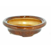 Горшок керамический коричневый Бонсай №1 - диаметр 29 см, высота 10 см