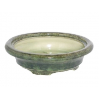 Горшок керамический зеленый Бонсай №1 - диаметр 29 см, высота 10 см