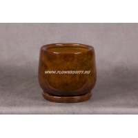 Горшок керамический коричневый Тюльпан - диаметр 22 см, высота 24см